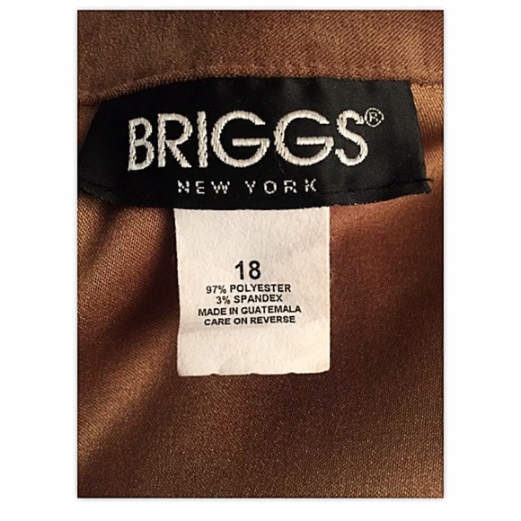 BRIGGS NEW YORK Saddle Brown Faux Suede Shirt Jacket – Size 18 - Picture 4 of 4